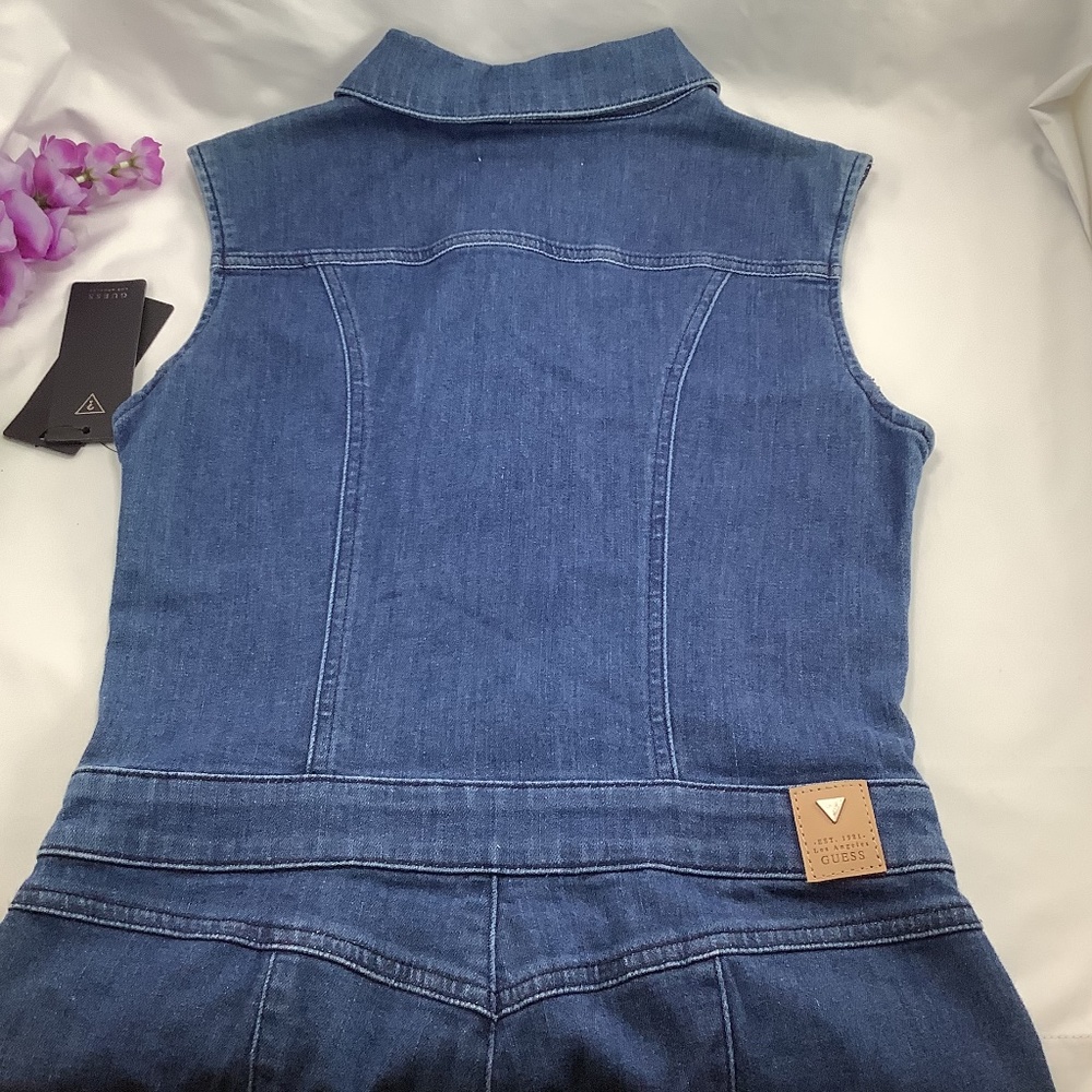 NWT Guess Jessie Utility Fitted Denim Jumpsuit 6 - Picture 8 of 14